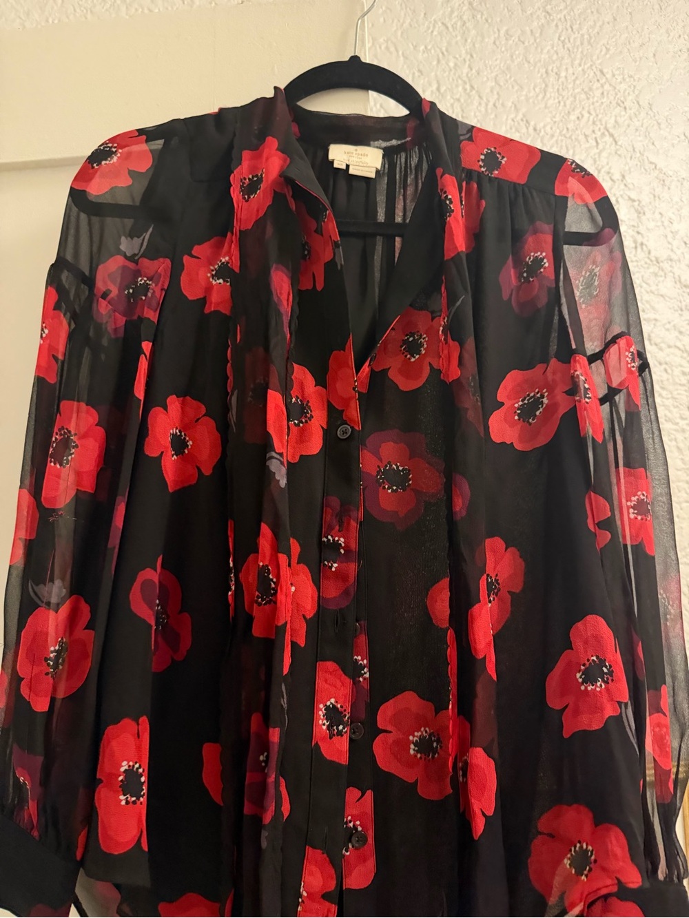 Kate Spade Poppy Chiffon blouse